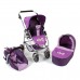 (art. poupées) 637 28 poussettes, 3 en 1 emotion - purple checker  Bayer Chic 2000    552040